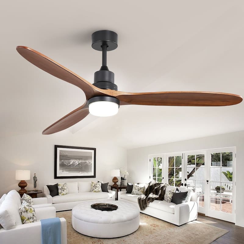 60 In Ceiling Fan With Light 60" Ceiling Fan with Light and Remote Control, Reverse Functions,3